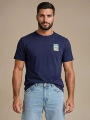 Geographical Norway Koszulka "Jimoncello" w kolorze granatowym rozmiar: XXL. Niebieskie bezrękawniki Geographical Norway, xxl, bez wzorów, z bawełny, bez kołnierzyka, bez ramiączek. Za 60.99 zł.