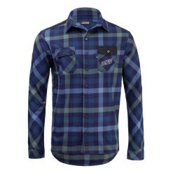 Koszula flanelowa Silvini Farini. Niebieskie koszule Silvini, l, bez wzorów, bez kołnierzyka, bez ramiączek. Za 255.00 zł.