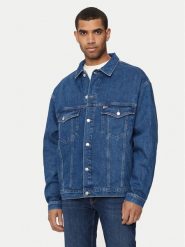 Tommy Jeans Kurtka jeansowa Aiden DM0DM19366 Niebieski Oversize. Niebieskie kurtki Tommy Jeans, m, bez wzorów, z bawełny, bez kaptura. Za 379.99 zł.