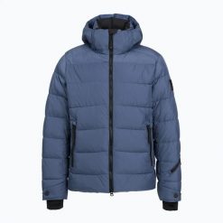 Kurtka ocieplana męska BOGNER FIRE+ICE Leather. Niebieskie kurtki m, bez wzorów, z elastanu, bez kaptura. Za 1,579.00 zł.