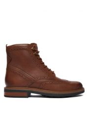 Clarks Kozaki Newford LaceBT 26183376 Brązowy. Brązowe kozaki Clarks, bez wzorów, ze skóry, bez obcasa, bez zapięcia. Za 549.99 zł.