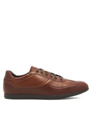 Lanetti Sneakersy BOBO-23 MBS Brązowy. Brązowe buty sportowe casual Lanetti, bez wzorów, ze skóry, bez zapięcia. Za 129.99 zł.