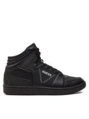 Guess Sneakersy Sava Mid FMTSAM PAC12 Czarny. Czarne buty sportowe casual Guess, z aplikacjami, ze skóry, bez zapięcia. Za 479.99 zł.