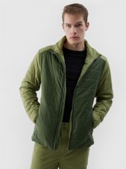 4F Kurtka puchowa trekkingowa Primaloft Black Eco męska - zielona L. Zielone kurtki 4F, l, bez wzorów, z dzianiny, bez kaptura, primaloft. W wyprzedaży za 199.99 zł.