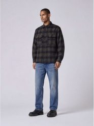 ONLY & SONS Kurtka koszulowa "Seske" w kolorze szaro-granatowym rozmiar: XL. Niebieskie kurtki Only & Sons, xl, bez wzorów, bez kaptura. Za 219.95 zł.