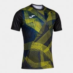 Joma Team koszulka krótki rękaw czarno-żółta 2XL. Czarne t-shirty sportowe Joma, bez wzorów, bez ramiączek, na fitness i siłownię. Za 157.99 zł.