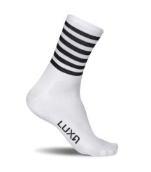 Skarpetki Rowerowe Luxa Stripes. Białe skarpety LUXA, bez wzorów, z materiału. Za 49.90 zł.