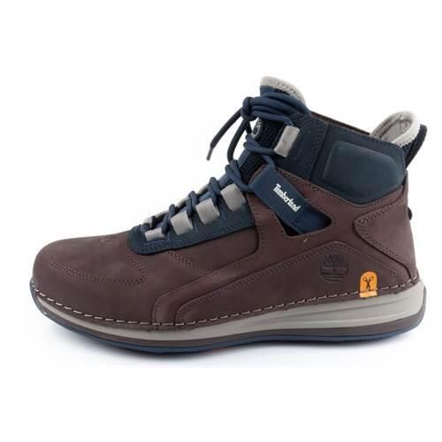 Buty trekkingowe męskie Timberland TB0A5MM4V13. Brązowe buty trekkingowe Timberland, bez wzorów, z materiału, za kostkę, bez zapięcia. Za 705.00 zł.
