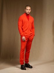 Perfect Cashmere Kaszmirowy kardigan "Cody" w kolorze pomarańczowym rozmiar: L. Pomarańczowe swetry rozpinane Perfect Cashmere, l, bez wzorów, z kaszmiru, bez kołnierzyka, bez ramiączek. Za 434.99 zł.