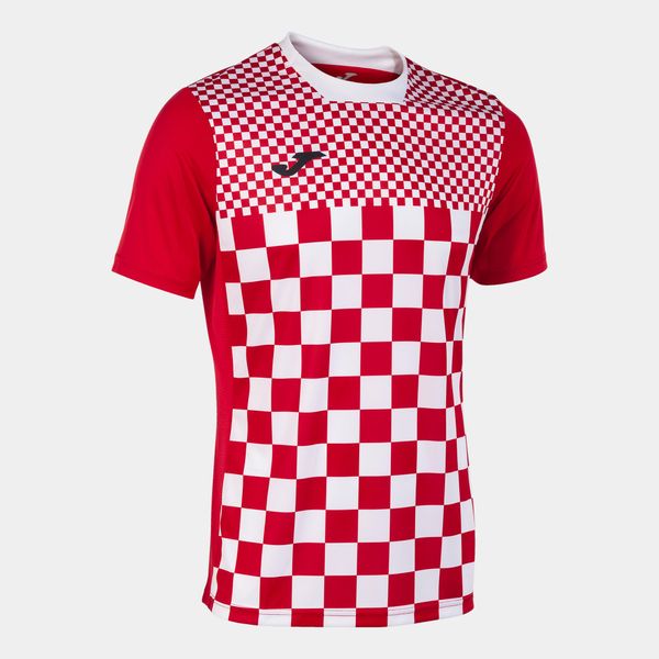 Joma Flag II Koszulka Sportowa Czerwono-Biała, 2XL. Białe t-shirty sportowe Joma, bez wzorów, z poliesteru, bez ramiączek, na fitness i siłownię. W wyprzedaży za 132.80 zł.