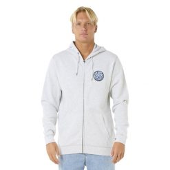 Rip Curl Wettie Passage Icon Zip Thru - Grey Heather. Szare swetry nierozpinane Rip Curl, bez wzorów, bez kołnierzyka, bez ramiączek. Za 299.80 zł.