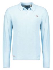 Geographical Norway Sweter "Fiji" w kolorze błękitnym rozmiar: XXL. Niebieskie swetry nierozpinane Geographical Norway, xxl, bez wzorów, z bawełny, bez kołnierzyka, bez ramiączek. Za 91.34 zł.