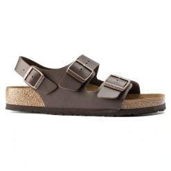 Sandały Unisex Birkenstock Milano BF (34701). Brązowe sandały Birkenstock, z materiału, bez zapięcia. Za 329.00 zł.