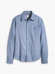 Levi's Koszula - Slim fit - w kolorze błękitnym rozmiar: XL. Niebieskie koszule Levi's®, s, bez wzorów, z bawełny, bez kołnierzyka, bez ramiączek. Za 142.18 zł.
