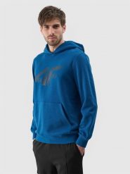 4F Bluza dresowa nierozpinana z kapturem męska - turkusowa XXL. Niebieskie bluzy z kapturem 4F, m, bez wzorów, z bawełny, z kapturem. Za 169.99 zł.