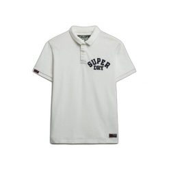 Polo Superdry Vintage Athletic. Białe koszulki polo Superdry, m, bez wzorów, bez kołnierzyka, bez ramiączek. Za 285.00 zł.