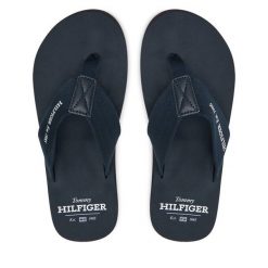 Japonki Tommy Hilfiger. Niebieskie japonki Tommy Hilfiger, bez wzorów. Za 139.99 zł.