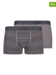 Skiny Bokserki (2 pary) w kolorze szarym i antracytowym rozmiar: S. Czarne bokserki Skiny, s, bez wzorów. Za 61.60 zł.