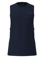 Under Armour Top funkcyjny w kolorze granatowym rozmiar: XXL. Niebieskie t-shirty sportowe Under Armour, bez wzorów, z materiału, bez ramiączek, outdoorowe. Za 49.95 zł.