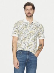 Jack&Jones Polo Split 12272985 Biały Regular Fit. Białe koszulki polo Jack&Jones, l, bez wzorów, z bawełny, bez kołnierzyka, bez ramiączek. Za 79.99 zł.