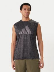Adidas Koszulka techniczna Workout Essentials Brandlove KA5545 Szary Regular Fit. Szare t-shirty sportowe Adidas, bez wzorów, z syntetyku, bez ramiączek, na fitness i siłownię. Za 149.99 zł.
