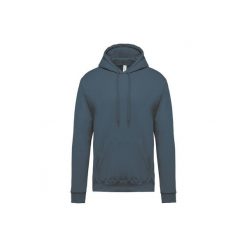 Bluza z kapturem Kariban. Niebieskie bluzy z kapturem KARIBAN, m, bez wzorów, z bawełny, z kapturem. Za 192.00 zł.