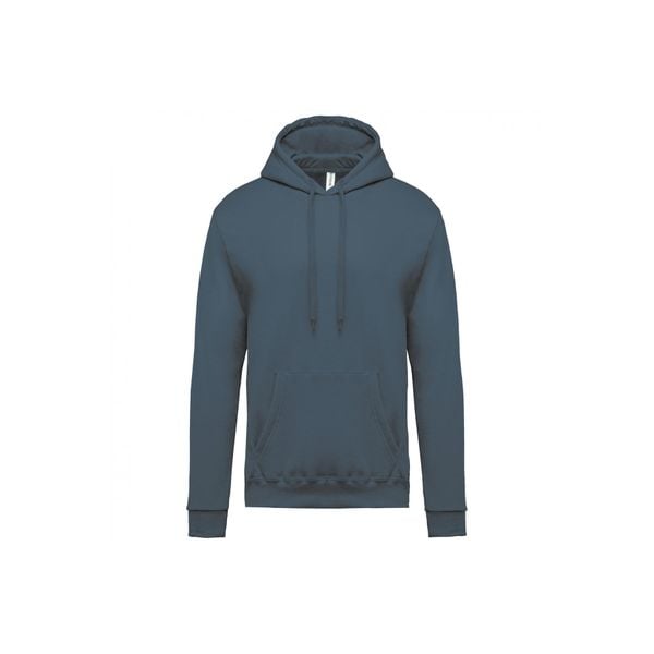 Bluza z kapturem Kariban. Niebieskie bluzy z kapturem KARIBAN, m, bez wzorów, z bawełny, z kapturem. Za 155.00 zł.