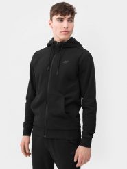 4F Bluza dresowa rozpinana z kapturem męska XS. Czarne bluzy 4F, m, bez wzorów, z bawełny, z kapturem. W wyprzedaży za 69.99 zł.