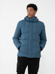 4F Kurtka zimowa 4FAW23TDJAM249 Niebieski Regular Fit. Niebieskie kurtki 4F, na zimę, m, bez wzorów, z syntetyku, bez kaptura. Za 309.99 zł.