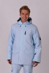 Kurtka Yeh Man Ice Blue. Niebieskie kurtki OOSC, m, bez wzorów, z materiału, z kapturem. Za 1,710.99 zł.