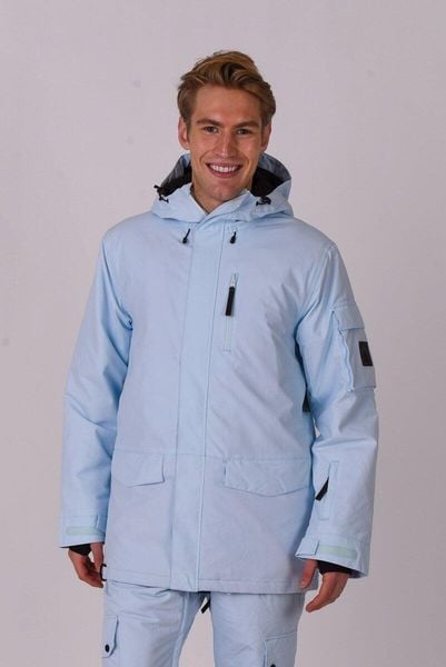 Kurtka Yeh Man Ice Blue. Niebieskie kurtki OOSC, m, bez wzorów, z materiału, z kapturem. Za 1,710.99 zł.