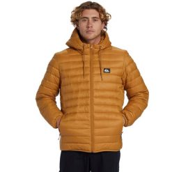 Kurtka ocieplająca dla Mężczyzn SCALY Brązowy. Brązowe kurtki Quiksilver, m, bez wzorów, z materiału, bez kaptura. Za 449.00 zł.