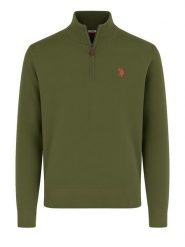 U.S. Polo Assn. Sweter w kolorze oliwkowym rozmiar: XXL. Brązowe swetry nierozpinane U.S. Polo Assn., s, bez wzorów, z bawełny, bez kołnierzyka, bez ramiączek. Za 148.96 zł.