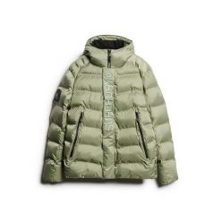Kurtka z kapturem Superdry City Graphic. Zielone kurtki Superdry, na zimę, s, z aplikacjami, z puchu, z kapturem. Za 765.60 zł.