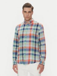 Tommy Hilfiger Koszula Summer Madras MW0MW39166 Kolorowy Regular Fit. Koszule Tommy Hilfiger, m, bez wzorów, ze lnu, bez kołnierzyka, bez ramiączek. Za 419.99 zł.