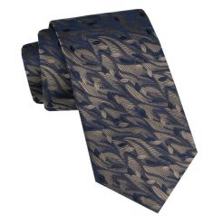 Elegancki i Modny Krawat Jedwabny - Alties - Odcienie Brązu i Złota. Żółte krawaty i muchy Alties, bez wzorów, z jedwabiu. Za 115.00 zł.