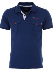Peak Mountain Koszulka polo w kolorze granatowym rozmiar: XXL. Niebieskie koszulki polo Peak Mountain, xxl, bez wzorów, z bawełny, bez kołnierzyka, bez ramiączek. Za 114.17 zł.