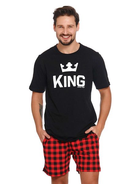 Doctor Nap Piżama w kolorze czarno-czerwonym rozmiar: L. Czarne piżamy Doctor Nap, l, bez wzorów, z bawełny, bez ramiączek. Za 102.99 zł.