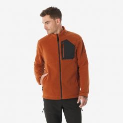Polar turystyczny męski Quechua MH500 zamek. Brązowe bluzy z polaru QUECHUA, l, bez wzorów, z elastanu, bez kaptura. Za 119.99 zł.