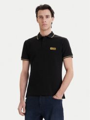 Versace Jeans Couture Polo 80GAGT05 CJ01T Czarny Regular Fit. Czarne koszulki polo Versace Jeans Couture, m, bez wzorów, z bawełny, bez kołnierzyka, bez ramiączek. Za 609.99 zł.