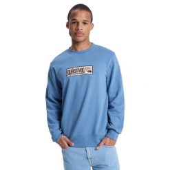Bluza z okrągłym dekoltem dla Mężczyzn GRAPHIC Niebieski. Niebieskie bluzy Quiksilver, m, bez wzorów, z bawełny, bez kaptura. Za 269.99 zł.