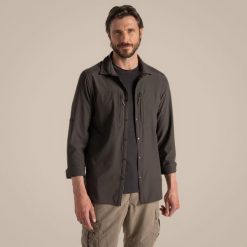 Koszula z długim rękawem Craghoppers NosiLife Pro V. Zielone koszule Craghoppers, m, bez wzorów, bez kołnierzyka, bez ramiączek. Za 392.69 zł.