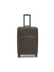 Guess Walizka duża Peony Travel TMPEON P3302 Brązowy. Brązowe walizki Guess, z aplikacjami, z tworzywa sztucznego, duże. Za 479.99 zł.