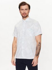 Guess Koszula M3GH71 WFDZ0 Niebieski Regular Fit. Niebieskie koszule Guess, m, z aplikacjami, z bawełny, bez kołnierzyka, bez ramiączek. Za 199.99 zł.