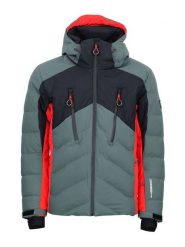 Peak Mountain Kurtka narciarska "Chalet" w kolorze zielono-pomarańczowym rozmiar: M. Zielone kurtki outdoor i hardshell Peak Mountain, m, bez wzorów, bez kaptura. Za 588.81 zł.