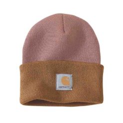 Czapka zimowa Carhartt Knit Cuffed Tow-Tone Beanie. Brązowe czapki zimowe Carhartt, bez wzorów. Za 106.00 zł.