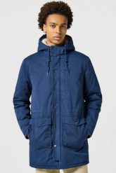 WRANGLER MĘSKA KURTKA ZIMOWA HEAVY PUFFER JACKET NAVY 112357276 W44K017358. Niebieskie kurtki Wrangler, na zimę, m, bez wzorów, bez kaptura. Za 459.99 zł.