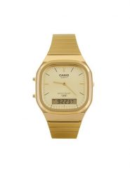 Casio Zegarek Vintage AQ-240EG-9AEF Złoty. Żółte, analogowe zegarki Casio, ze stali. Za 398.99 zł.