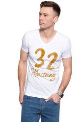 MĘSKI T-SHIRT MUSTANG AARON V BASIC 1009904 2045. T-shirty Mustang, m, bez wzorów, bez kołnierzyka, bez ramiączek. W wyprzedaży za 39.99 zł.