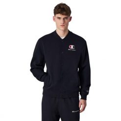 Męska Bluza Z Logo. Czarne bluzy z kapturem Champion, l, z aplikacjami, z bawełny, z kapturem. Za 456.99 zł.